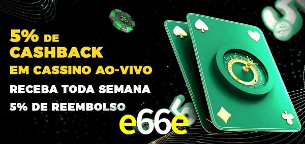 Promoções do cassino ao Vivo e66e